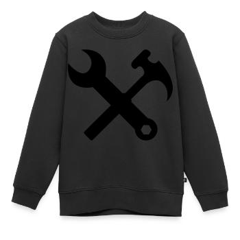 handwerker - Kinder Premium Organic Sweatshirt - Schwarz - Vorne - AI Model Kid Female (0cm)