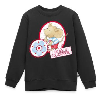 Lillebi oval - Kinder Premium Organic Sweatshirt - Schwarz - Vorne - AI Model Kid Female (0cm)