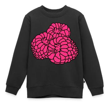 beaucoup de framboises baies délicieux - Sweat Premium enfant bio - noir - Devant - AI Model Kid Female (0cm)