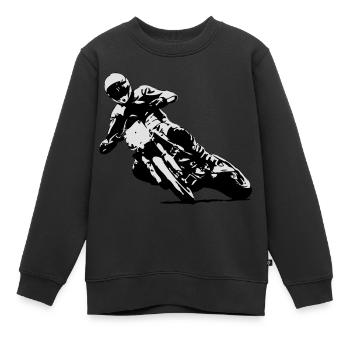Supermoto - Kinder Premium Organic Sweatshirt - Schwarz - Vorne - AI Model Kid Female (0cm)