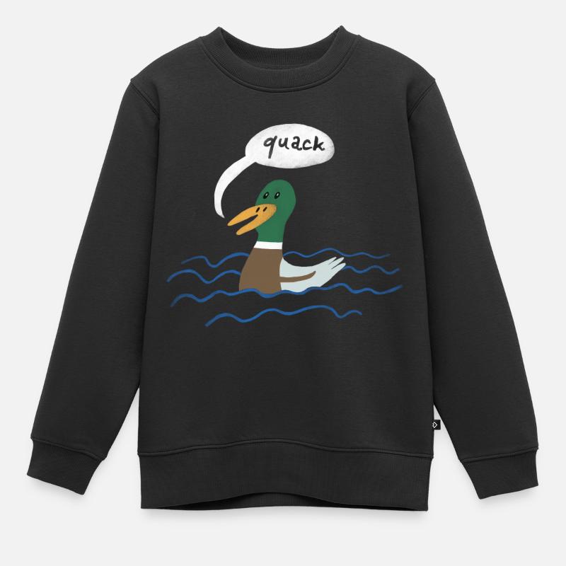 Le canard - Sweat Premium enfant bio - noir