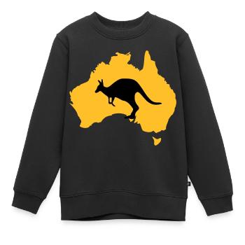 Australien - Kinder Premium Organic Sweatshirt - Schwarz - Vorne - AI Model Kid Female (0cm)