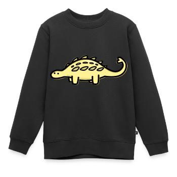 Niedlicher Ankylosaurus - Kinder Premium Organic Sweatshirt - Schwarz - Vorne - AI Model Kid Female (0cm)
