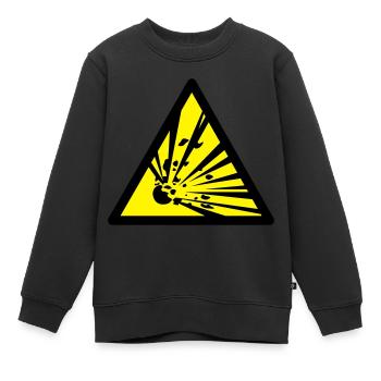 explosion - Kinder Premium Organic Sweatshirt - Schwarz - Vorne - AI Model Kid Female (0cm)