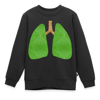 Grüne Lunge - Kinder Premium Organic Sweatshirt - Schwarz - Vorne - AI Model Kid Female (0cm)