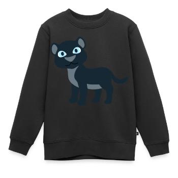 Panther - Kinder Premium Organic Sweatshirt - Schwarz - Vorne - AI Model Kid Female (0cm)