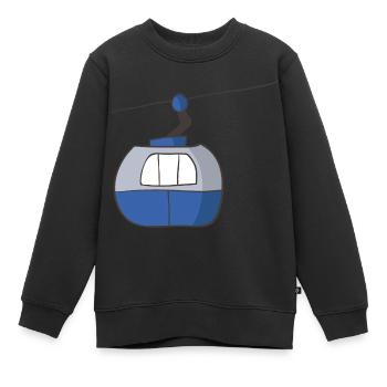 Remontées mécaniques - Sweat Premium enfant bio - noir - Devant - AI Model Kid Female (0cm)