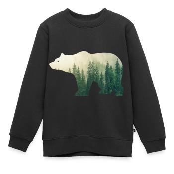 Aventure Outsider Outdoor Nature - Sweat Premium enfant bio - noir - Devant - AI Model Kid Female (0cm)