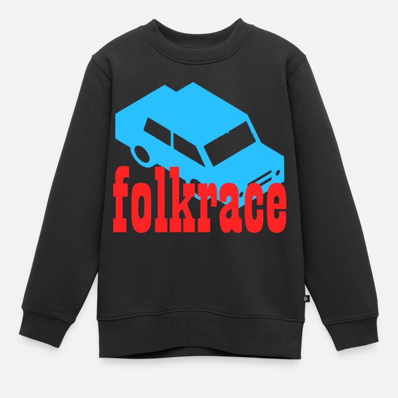Folkrace - Kinder Premium Organic Sweatshirt - Schwarz