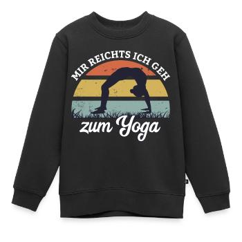 Mir Reichts Yoga Entspannung - Kinder Premium Organic Sweatshirt - Schwarz - Vorne - AI Model Kid Female (0cm)