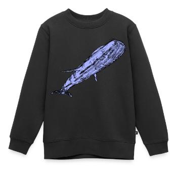 baleine - Sweat Premium enfant bio - noir - Devant - AI Model Kid Female (0cm)