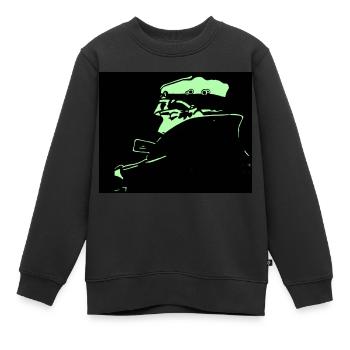 Corto Maltese green - Sweat Premium enfant bio - noir - Devant - AI Model Kid Female (0cm)