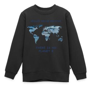 Meeresschutz reduce reuse recycle Klimademo - Kinder Premium Organic Sweatshirt - Schwarz - Vorne - AI Model Kid Female (0cm)