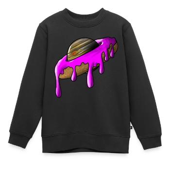 Jupiter Knospe in Glasur - Kinder Premium Organic Sweatshirt - Schwarz - Vorne - AI Model Kid Female (0cm)