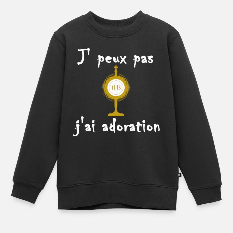 je peux pas j ai communion - Sweat Premium enfant bio - noir