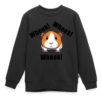 Ironischer Nager Meerschweinchen Quiekt - Kinder Premium Organic Sweatshirt - Schwarz - Vorne - AI Model Kid Female (0cm)