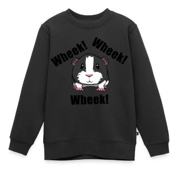 Quiekendes Meerschweinchen Ironisch Haustier - Kinder Premium Organic Sweatshirt - Schwarz - Vorne - AI Model Kid Female (0cm)