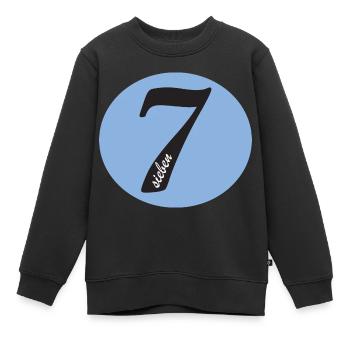 7 sept - Sweat Premium enfant bio - noir - Devant - AI Model Kid Female (0cm)