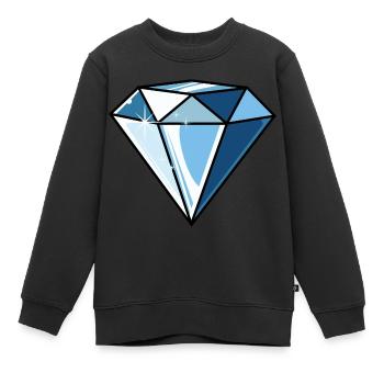 Diamond - Kids Premium Organic Sweatshirt - black - Front - AI Model Kid Female (0cm)