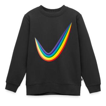 Regenbogen Haken - Kinder Premium Organic Sweatshirt - Schwarz - Vorne - AI Model Kid Female (0cm)