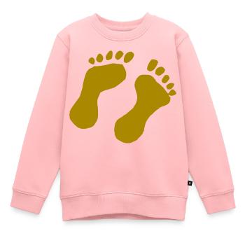Impression pied - Sweat Premium enfant bio - rose - Devant - AI Model Kid Female (0cm)