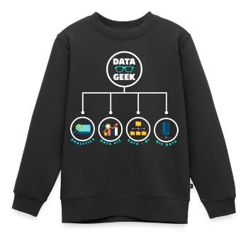Analyse des données Data Geek Engineering Business - Sweat Premium enfant bio - noir - Devant - AI Model Kid Female (0cm)