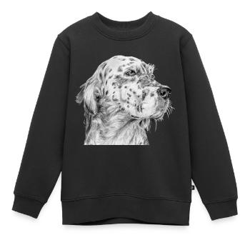 Englisch Englisch Setter - Kinder Premium Organic Sweatshirt - Schwarz - Vorne - AI Model Kid Female (0cm)