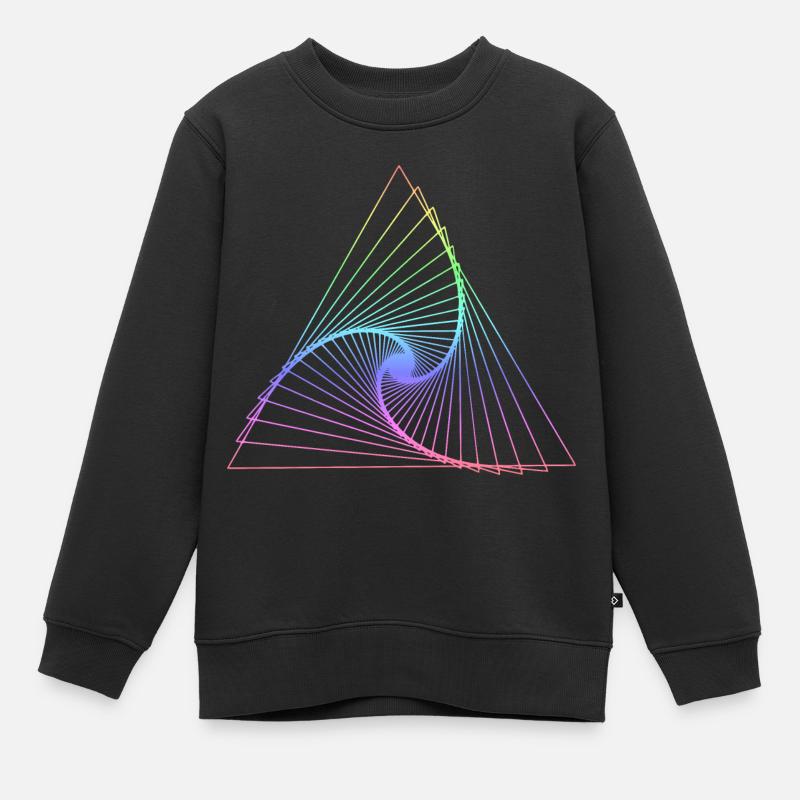 arc-en-ciel triangle - Sweat Premium enfant bio - noir