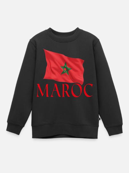 Marokko - Kinder Premium Organic Sweatshirt - Schwarz