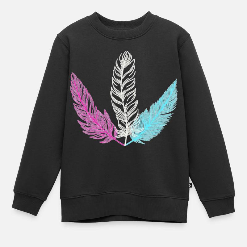 trans plume - Sweat Premium enfant bio - noir