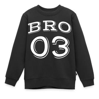 BRO 03 - Kinder Premium Organic Sweatshirt - Schwarz - Vorne - AI Model Kid Female (0cm)