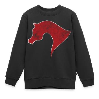 arabic horse - Kinder Premium Organic Sweatshirt - Schwarz - Vorne - AI Model Kid Female (0cm)