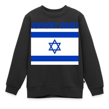 Assistance Israël - Sweat Premium enfant bio - noir - Devant - AI Model Kid Female (0cm)