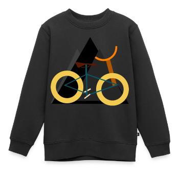Retro Rad - Kinder Premium Organic Sweatshirt - Schwarz - Vorne - AI Model Kid Female (0cm)