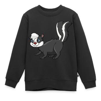 moufette - Sweat Premium enfant bio - noir - Devant - AI Model Kid Female (0cm)