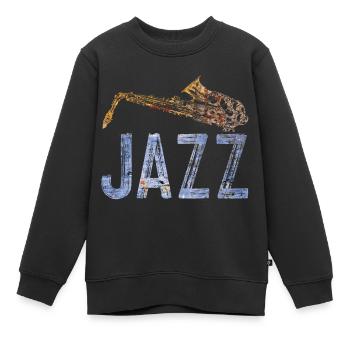 jazz - Sweat Premium enfant bio - noir - Devant - AI Model Kid Female (0cm)