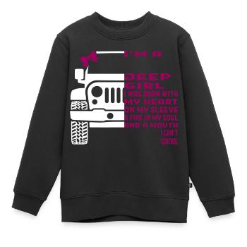 I'm A Jeep Girl - Kinder Premium Organic Sweatshirt - Schwarz - Vorne - AI Model Kid Female (0cm)