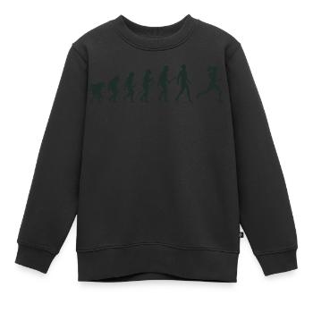Run! - Kids Premium Organic Sweatshirt - black - Front - AI Model Kid Female (0cm)