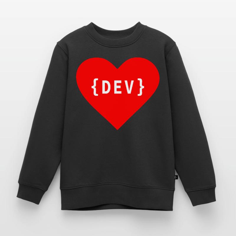 Software Developer, Liebe Code DEV Entwickler Tag Kinder Premium Organic Sweatshirt
