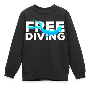 Apnoetauchen Freitaucher Tauchen Taucher Geschenk - Kinder Premium Organic Sweatshirt - Schwarz - Vorne - AI Model Kid Female (0cm)