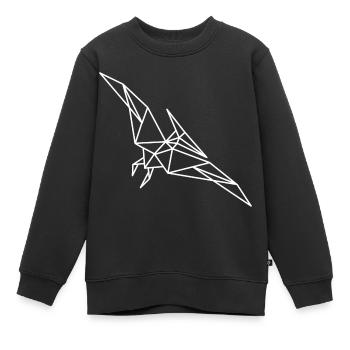 Flugsaurier Dino Geometrie - Kinder Premium Organic Sweatshirt - Schwarz - Vorne - AI Model Kid Female (0cm)