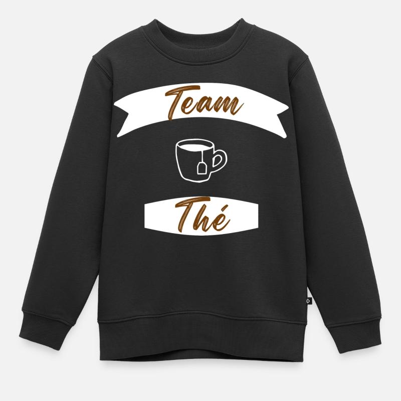 Team Thé - Sweat Premium enfant bio - noir