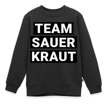 Team Sauerkraut - Kinder Premium Organic Sweatshirt - Schwarz - Vorne - AI Model Kid Female (0cm)