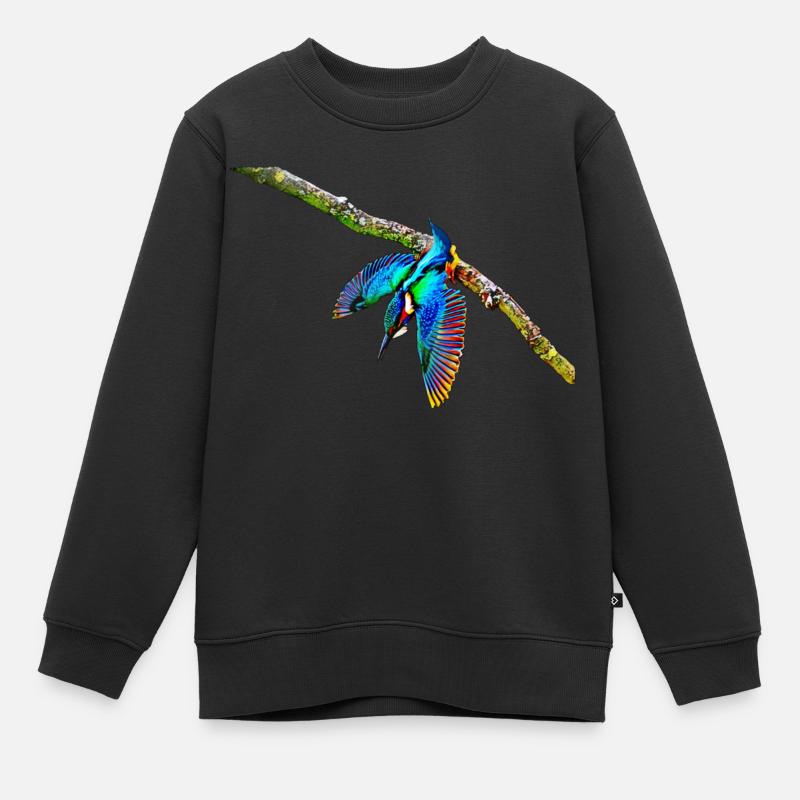 eisvogel - Kinder Premium Organic Sweatshirt - Schwarz