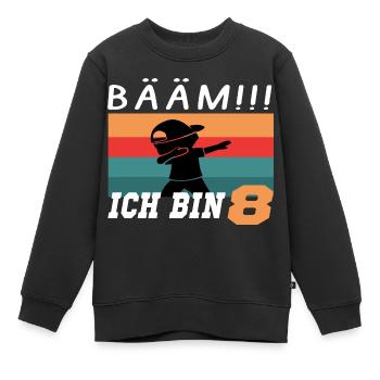 8. Geburtstag Spruch 8 Jahre - Kinder Premium Organic Sweatshirt - Schwarz - Vorne - AI Model Kid Female (0cm)