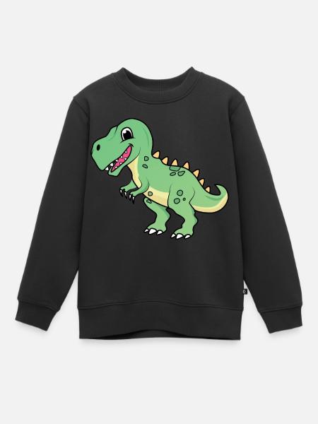 Dinosaur | T-rex | Tyrannosaurus | sweet | Child - Kids Premium Organic Sweatshirt - black