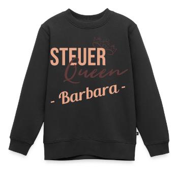 Steuer Queen Barbara - Kinder Premium Organic Sweatshirt - Schwarz - Vorne - AI Model Kid Female (0cm)