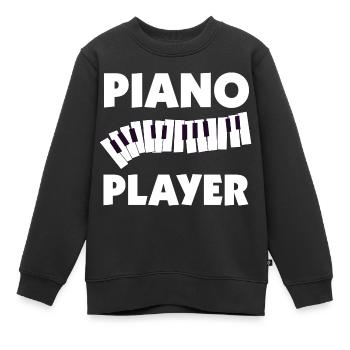 Pianiste - Sweat Premium enfant bio - noir - Devant - AI Model Kid Female (0cm)
