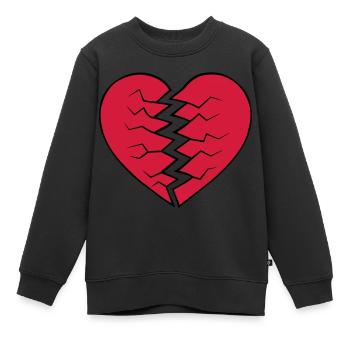 Conception au cœur brisé - Sweat Premium enfant bio - noir - Devant - AI Model Kid Female (0cm)