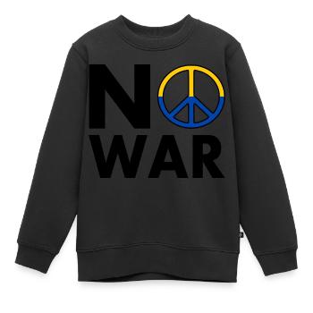 No war - Sweat Premium enfant bio - noir - Devant - AI Model Kid Female (0cm)